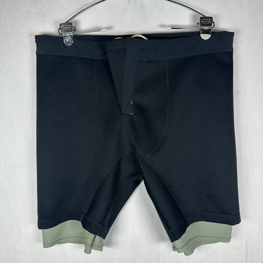 Driftline Original Drifties Board Shorts Mens 38 Sage Green Neoprene Lined Surf